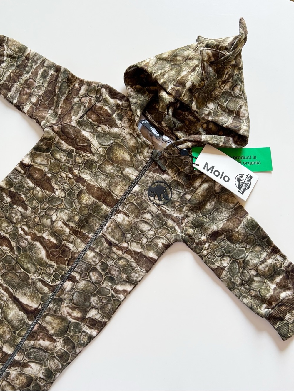 NWT Molo X Jurassic Park Dinosaur Print Hooded Bunting Costume Coverall | 9m